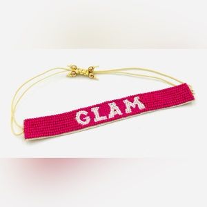 Glam Beaded Adjustable Slide Bracelet
